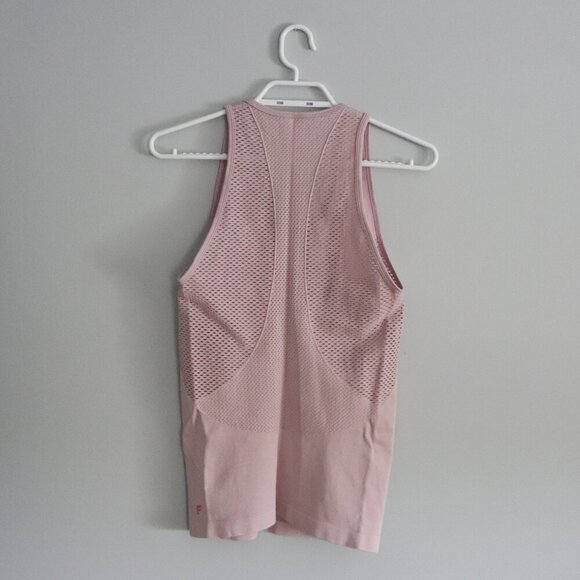 Fabletics Women's Pink Musetta Seamless Activewear Breathable Mesh Scoop Tank - Picture 2 of 7